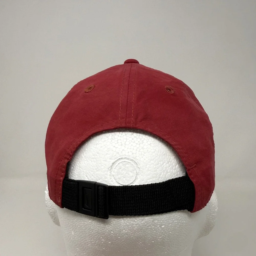 Nike Heritage86 Adjustable Hat Red Metallic Swoosh Cap 405043-618 One Size‎ Mens